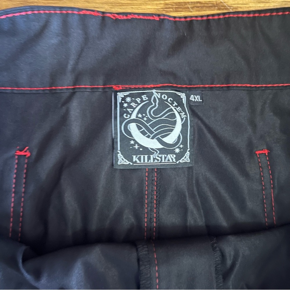 NWT Killstar wide flare pants 4X Night Species Bondage goth punk - Picture 8 of 8